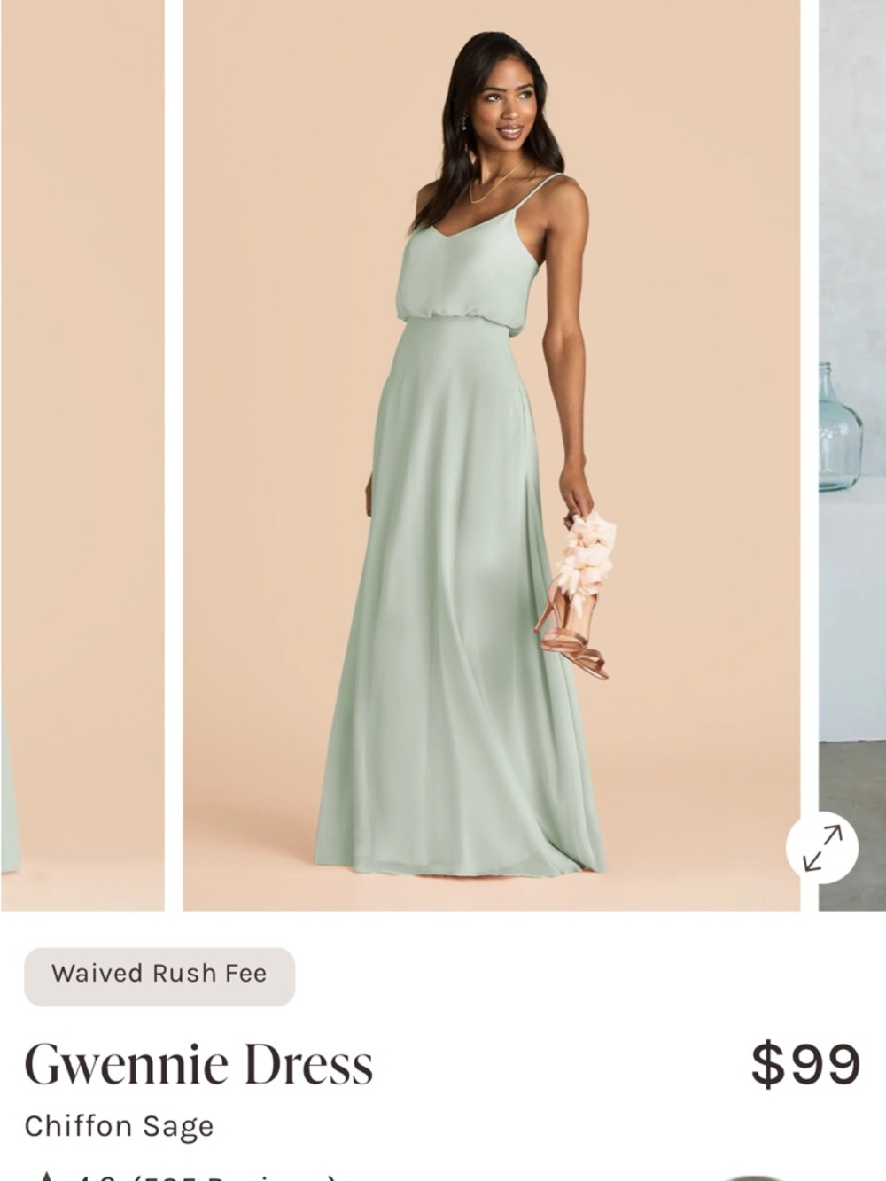 Gwennie Chiffon Sage Maxi Dress